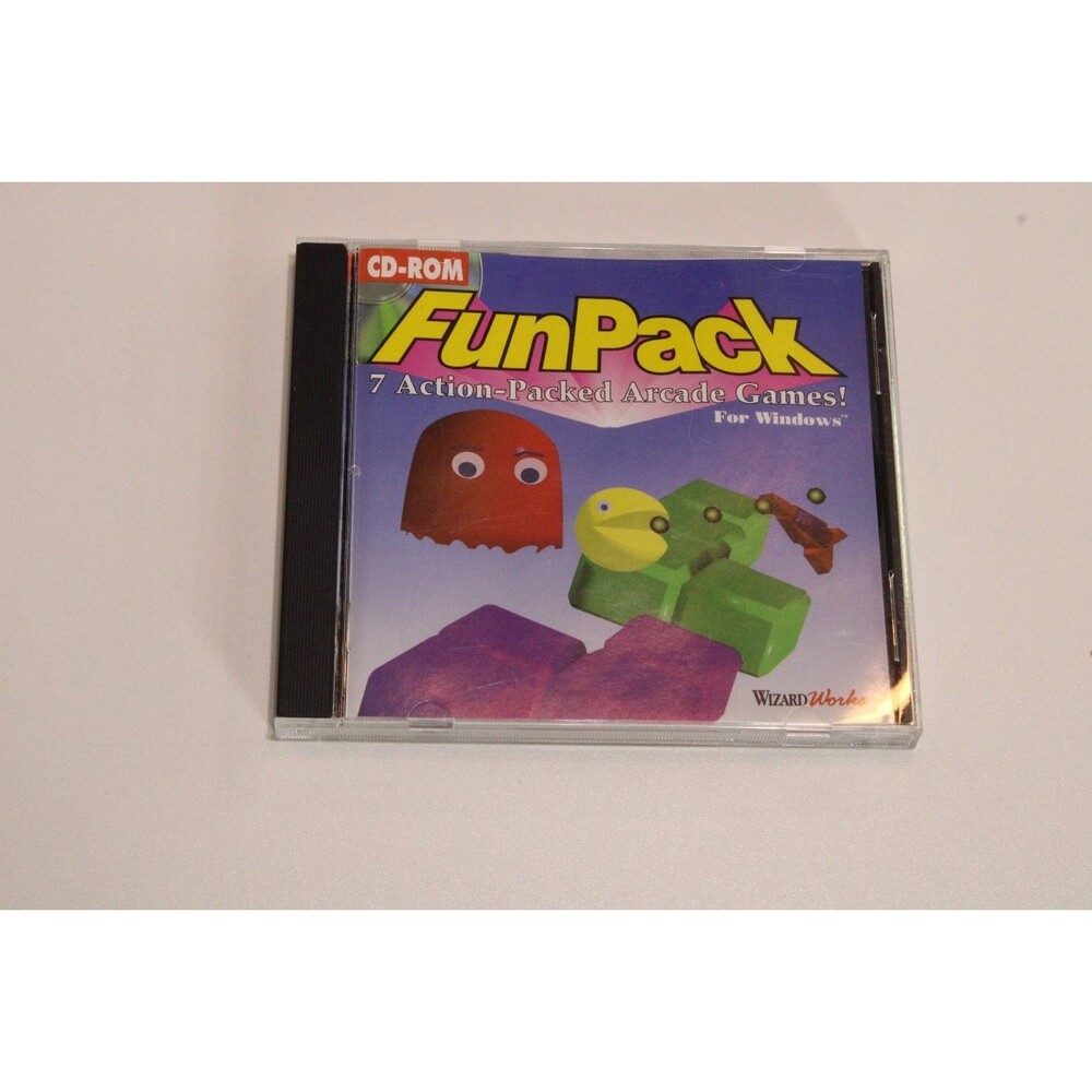 FunPack 7 Action-Packed Arcade Games CD-ROM 1993 Windows Arcade WizardWorks